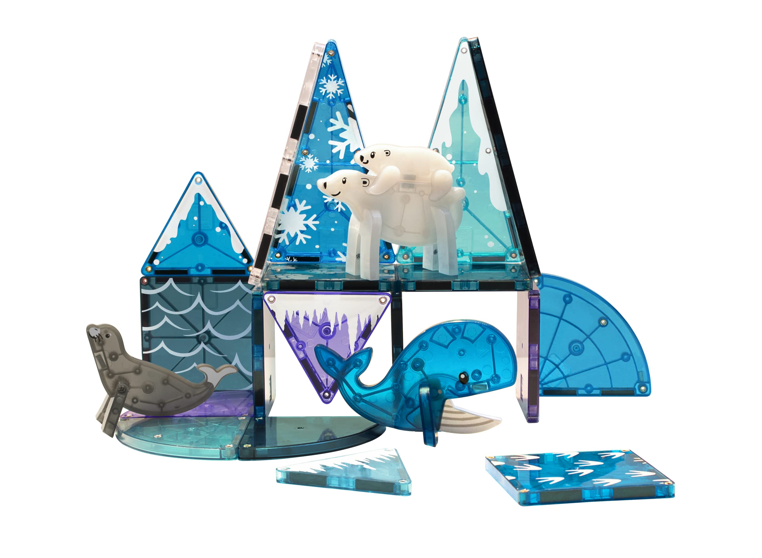 MAGNA-TILES Arctic Animals 25-Piece Magnetic Construction Set, The ORIGINAL Magnetic Building Brand