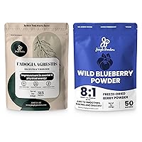 Ultimate Men's Health & Vitality Bundle: 5oz Fadogia Agrestis Extract, 313 Servings - Nigerian Supplement + 7oz Wild Blueberry Powder, Nordic Freeze-Dried Superfood for Drive & Passion