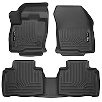 Husky Liners - Weatherbeater | Fits 2015 - 2024 Ford Edge - Front & 2nd Row Liner - Black, 3 pc. | 98781