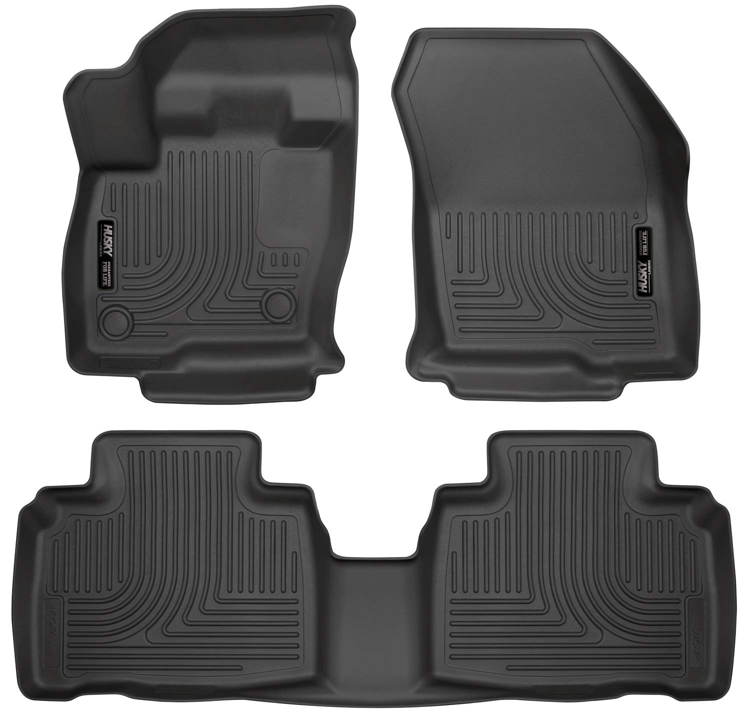 Husky Liners - Weatherbeater | Fits 2015 - 2023 Ford Edge, Front & 2nd Row Liners - Black, 3 pc. | 98781