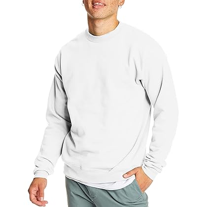 Hanes Men's EcoSmart Fleece Sweatshirt, Cotton-Blend Pullover, Crewneck Sweatshirt for Men (1 or 2 pack)