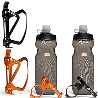 Bike Water Bottle Combo (Black & Orange Cage)