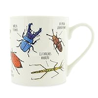 Ginger Fox 340ml Ceramic Mug - Rude Bugs Novelty Gift, Fun Insect Themed Coffee, Tea or Hot Beverage Cup, Dishwasher & Microwave Safe