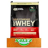 Optimum Nutrition Gold Standard 100% Whey Protein Powder, Vanilla Ice Cream, 5.47 lbs TM Gift Box (Vanilla Ice Cream)