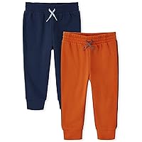 The Children's Place Baby Boys' and Toddler Active Fleece Jogger Pants 2 Pack