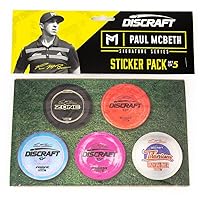 Discraft Paul McBeth Sticker Sheet, Includes 5 Stickers, Signature Series Sticker Pack
