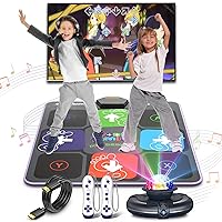 FWFX Kids Dance Game Mat Toys - Wireless Music Electronic Dance Mats for Kids and Adults - Exercise Dance Pad Game for TV, Birthday Gifts for Ages 4 5 6 7 8 9 10 11 12+ Year Old Boys & Girls