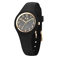 ICE-WATCH - ICE Glitter Black Numbers - Women's Wristwatch with Silicon Strap - 015347 (Extra Small)