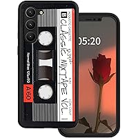 for Samsung S23 Plus Case, Galaxy S23 Plus Phone Case with Retro Audio Cassette Pattern for Women Men Slim Fit Soft TPU Silicone Shockproof Protective Cover for Samsung Galaxy S23 Plus