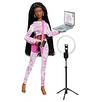 Naturalistas 11.5-inch Grace Fashion Doll and Accessories with 4B Textured Hair, Medium Brown Skin Tone, Deluxe Influencer Set, Kids Toys for Ages by Just Play