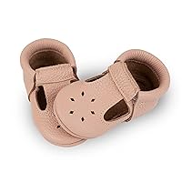 Soft Sole Infant, Baby and Toddler Shoes – Elastic T-Strap Italian Leather Baby Moccasin Shoes for Boys and Girls; Crib Shoes to Baby Walking Shoes Handcrafted in Europe
