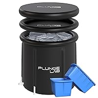 Cold Plunge Tub XL with 2-Pack Large Ice Cube Molds, Portable Ice Bath Tub for Athletes, Indoor Outdoor Recovery, 90 Gallon Capacity, Cold Tub for Ice Baths at Home - Easy Install