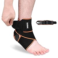 1 Pack Adjustable Ankle Brace for Women and Men-Ankle Support Brace for Sprained Ankle,Plantar Fasciitis，Achilles Tendon-Compression Ankle Wrap for Volleyball,Running,Tennis-Universal Size fits All