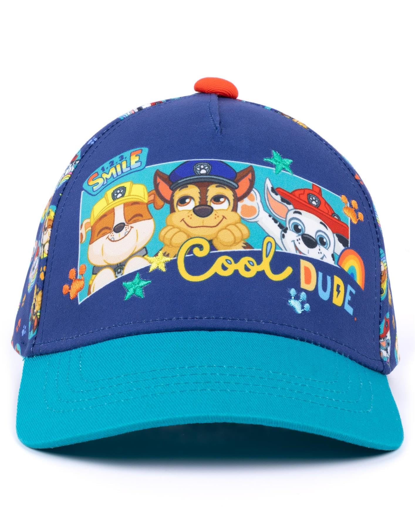 Paw Patrol Boys Snapback Cap & Sunglasses | Rubble Chase Marshall Cool Dude Blue Summer Hat & Shades | Adjustable Headwear