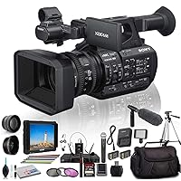Sony PXW-Z190V 4K XDCAM Camcorder (PXW-Z190V) with Tripod, Padded Case, LED Light, 64GB Memory Card, Tripod, External 4K Monitor, Sony ECM-VG1 and Much More Professional Bundle (Renewed)
