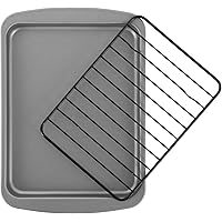 G & S Metal Products Company OvenStuff Toaster Oven Cookie Baking Pan with Nonstick Cooling Rack, 8.5'' x 6.5''