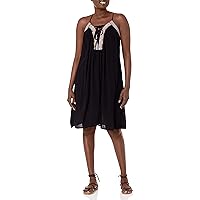 BCBGeneration Women's Embroidered Lace Up Dress