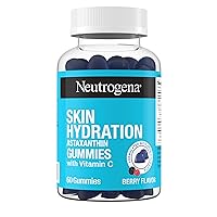 Skin Hydration Astaxanthin Gummies with Vitamin C, Skincare Supplements for Hydrated, Smooth & Healthy Skin, Daily Antioxidant Gummies for Skin Health, Berry Flavor, 60 ct