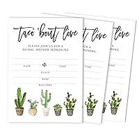 30 Bridal Shower Invitations Cactus Taco'bout love Wedding Fill-In Style Invites Blank Invites
