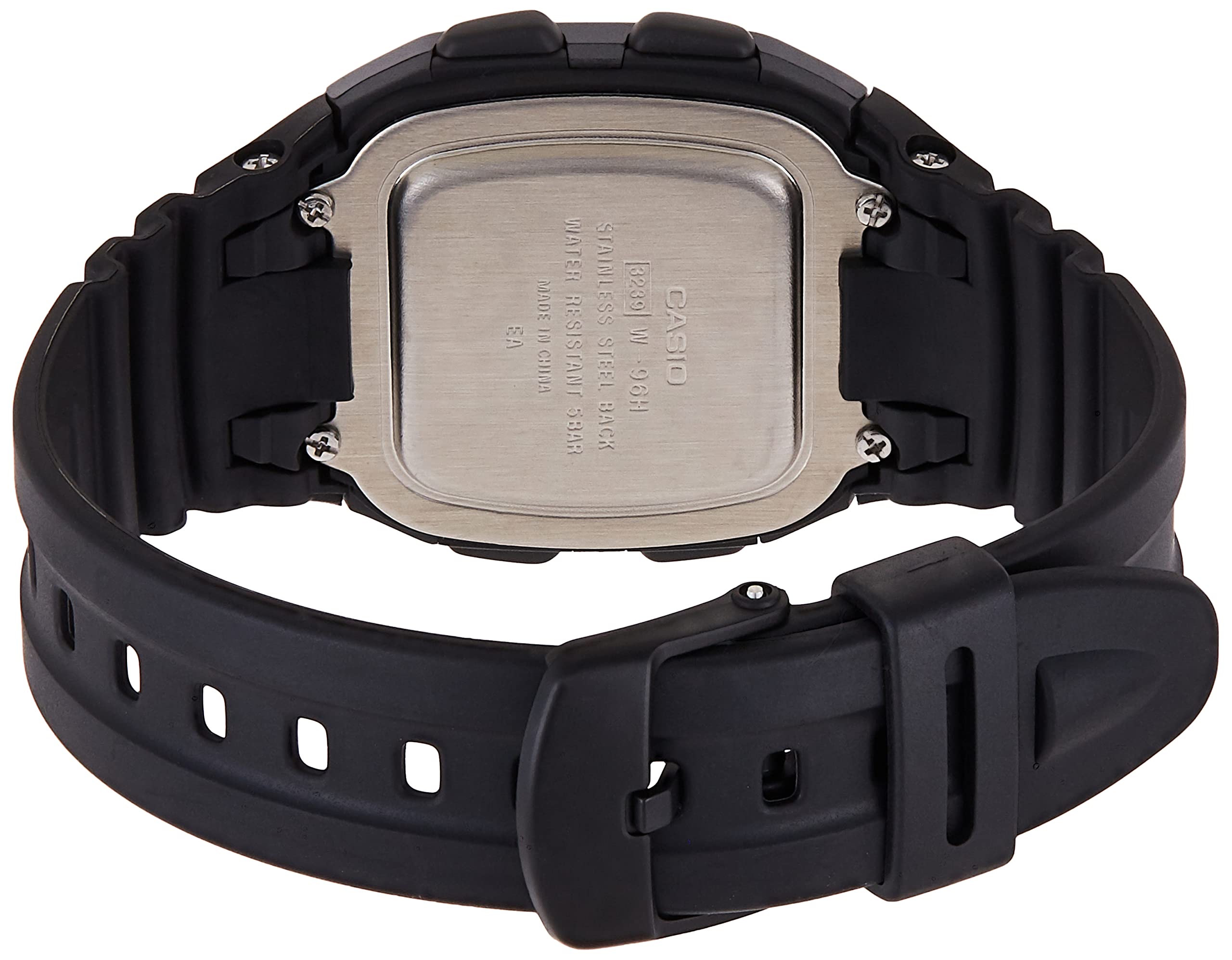Casio Men's W96H-1AV Stainless Steel Sport Watch with Black Band