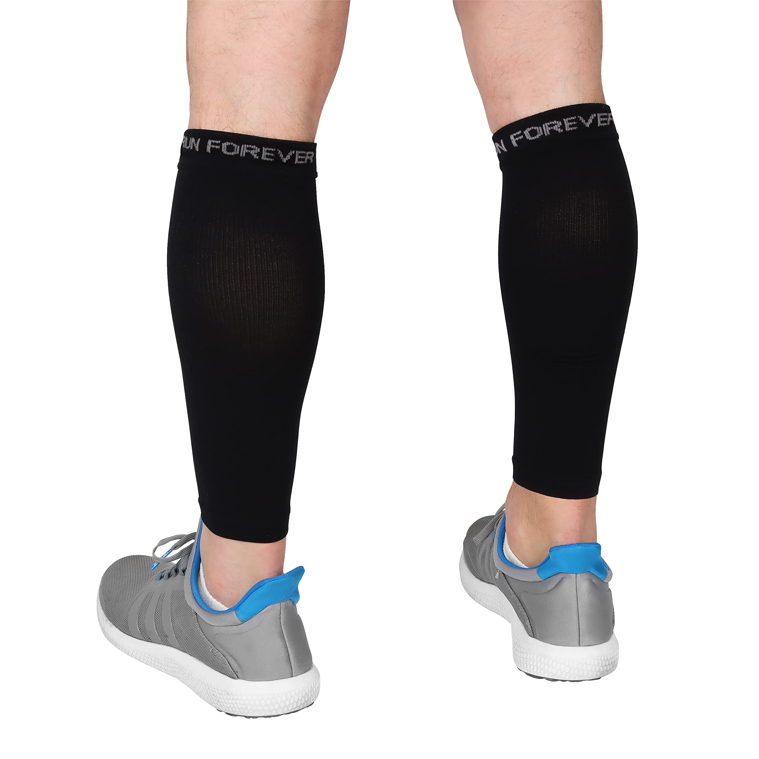 Run Forever Calf Compression Sleeves For Men And Women - Leg Compression Sleeve - Calf Brace For Running, Cycling, Travel