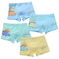 cotton boys' boxer briefs soft and comfortable underwear for toddlers (4-pack)