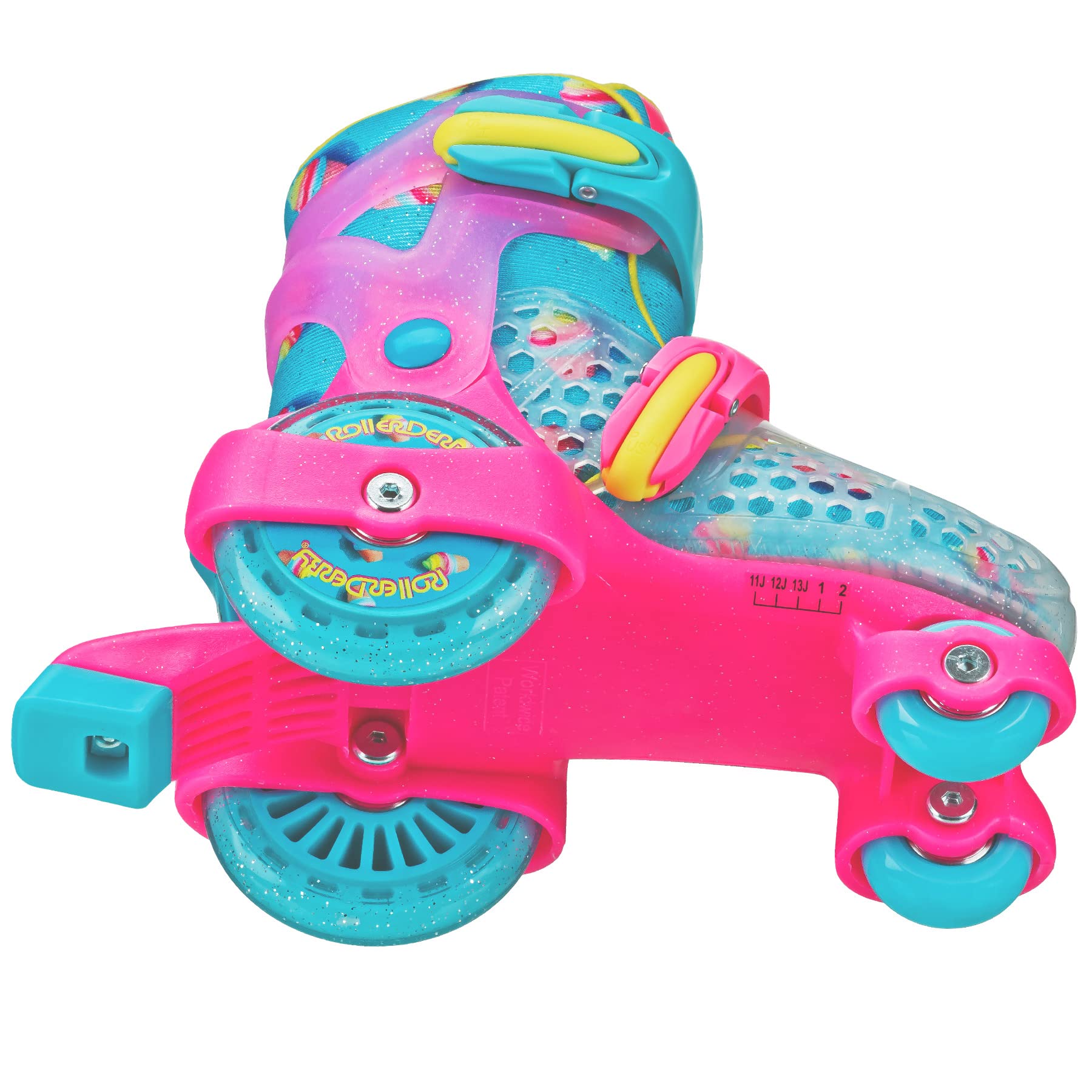 Roller Derby Fun Roll Adjustable Roller Skates for Beginners, Boys & Girls Medium (11-2)