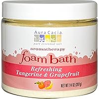 Aromatherapy Foam Bath Refreshing Tangerine & Grapefruit Aura Cacia 14 oz Powder