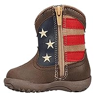 Roper Kids’ American Patriot Boot – American Square Toe Boots, Youth Western Boot, Faux Leather TPR Outsole & Padded Sock Insole