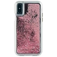 Case-Mate iPhone X Case - WATERFALL - Cascading Liquid Glitter - Protective Design - Apple iPhone 10 - Rose Gold