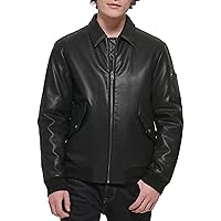 Tommy Hilfiger Men's Faux Leather Bomber Jacket