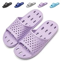 Mens Shower Shoes With Holes Dry Quickly Bath Slippers Womens Non Slip Indoor Home Bedroom Pool Spa Guest College Dorm
