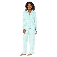Karen Neuburger Women's Long Sleeve Minky Fleece Girlfriend Pj with Socks Pajama Set