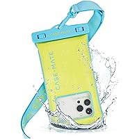 Case-Mate IP68 Waterproof Phone Pouch - Travel Beach Cruise Ship Essentials - Floating Waterproof Phone Case with Crossbody Lanyard for iPhone 15 Pro Max/ 14 Pro Max/ 13 Pro Max/ S24 - Citrus Splash