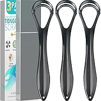 Tongue Scraper with Travel Case, Metal Tongue Scraper for Adults & Kids - Double Scraping Heads - 100% Remove Bad Breath - Upgraded Version - 3 Pack