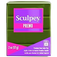 Premo Sculpey Polymer Clay 2 Ounces-Spanish Olive