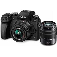 PANASONIC LUMIX G7 4K Digital Mirrorless Camera Dual Lens Bundle DMC-G7WK