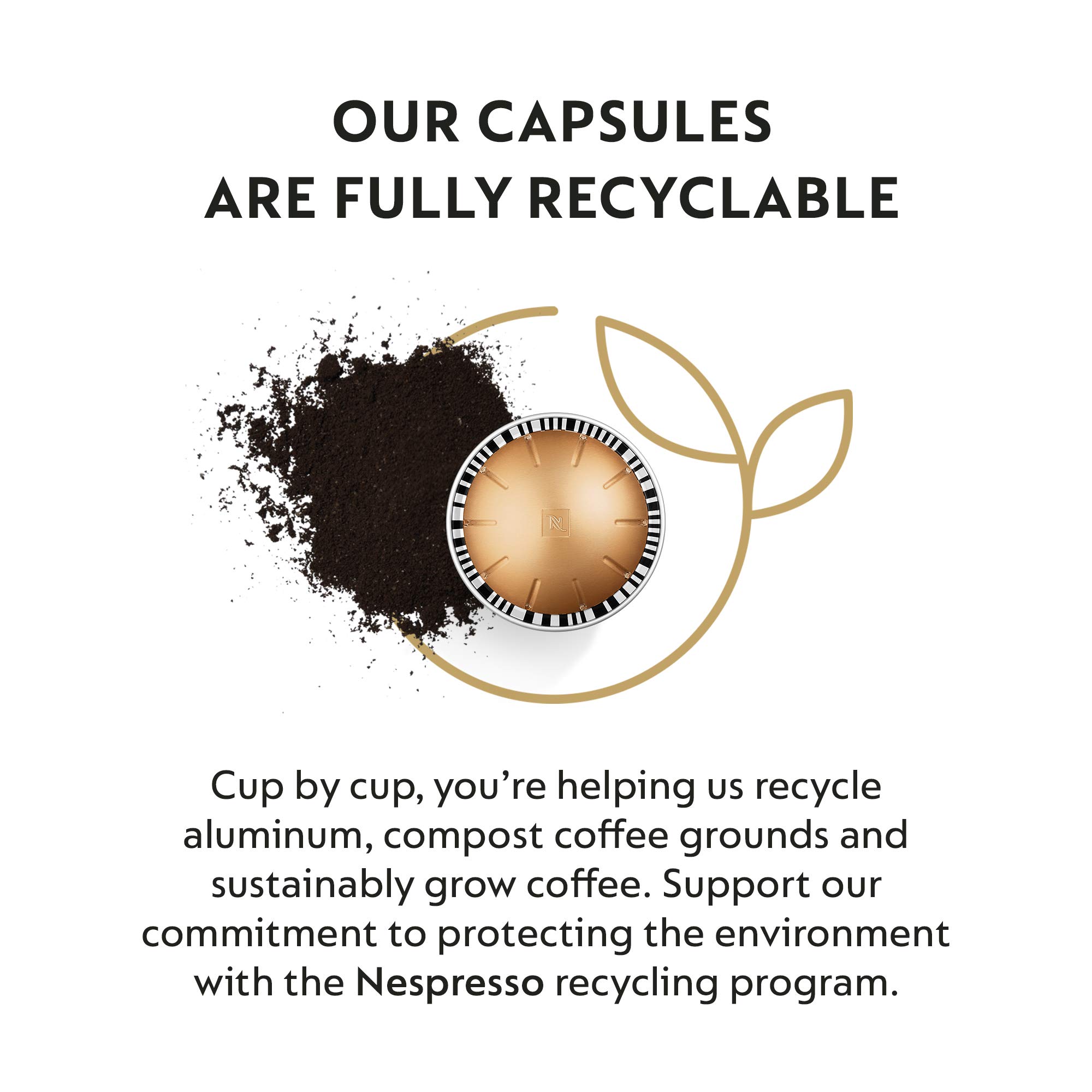 Nespresso Capsules VertuoLine, Melozio, Medium Roast Coffee, Coffee Pods, Brews 7.77 Fl Ounce (VERTUOLINE ONLY), 10 Count (Pack of 3)