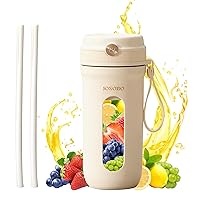 Portable Blender, Personal Size Blender for Shakes and Smoothies with 10 Ultra Sharp Blades, 16 Oz Mini Blender USB Rechargeable Type-C for Travel&Picnic&Office&Gym