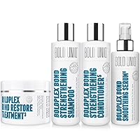 BoldPlex Bundle - Bond Restore Treatment, Shampoo & Conditioner, and Hair Serum - For Dry, Damaged Hair, Hydrating & Conditioning for Curly, Colored, Frizzy, Broken & Bleached Hair