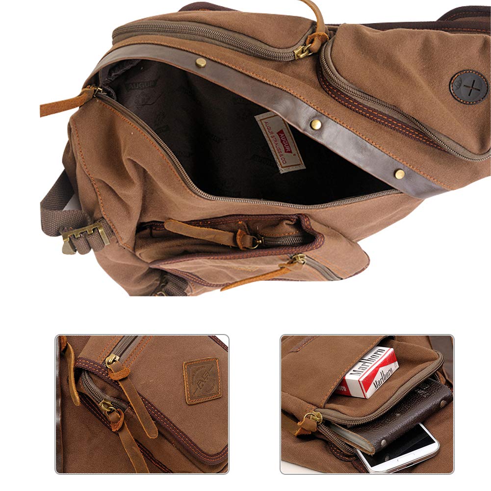 Canvas Sling Bag, Large Canvas Chest Bag Sling Chest shoulder Bag Crossbody Sling Backpack for Men Women