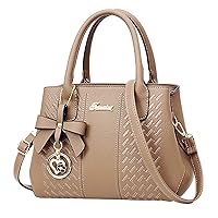 Satchel Purses and Handbags for Women PU Leather Tote Top Handle Shoulder Bags Ladies Crossbody Bags One Size