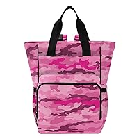 Military Camouflage Army Diaper Bag Backpack for Dad Mom Large Capacity Baby Changing Totes with Three Pockets Multifunction Travel Diaper Bag for Playing Shopping Travelling