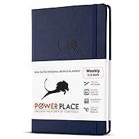 Monthly & Weekly Life Planner to Boost Productivity, Time Management and Hit Your Goals - High Performance Organizer & Gratitude Journal – Undated, 1 Year (12 Months), Hardcover, 5x8″ (Blue)