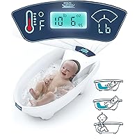Baby Patent AquaScale Baby Bath Tub - 0-24m - GEN 3 - with Thermometer & Scale | Bathtub for Newborn, Infant & Toddler, Small to Large