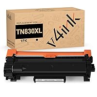v4ink Compatible TN830XL Toner Cartridge Replacement for Brother TN830 XL TN830XL Toner Cartridge High Yield Black Ink for Brother DCP-L2640DW HL-L2405W HL-L2460DW HL-L2480DW MFC-L2820DW Printer