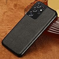 Litchi Grain Leather Case for Samsung Galaxy S21 Ultra S20 FE S8 S9 S10 S21 Plus Note 10 9 A52 A51 A71 A72 A50 A32 A12,Black,for A52 (4G,5G)