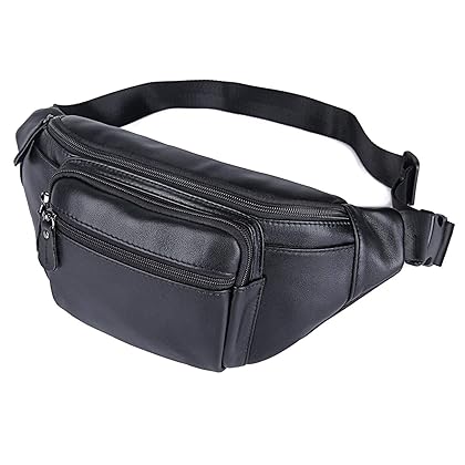 Polare Genuine Leather Fanny Pack/Waist Bag/Organizer (Classic Style)