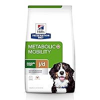 HILL'S PRESCRIPTION DIET Metabolic + Mobility, Weight + j/d Joint Care Chicken Flavor Dry Dog Food, Veterinary Diet, 15 lb. Bag