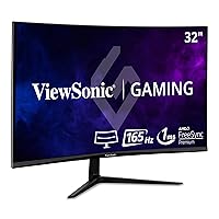 ViewSonic VX3218-PC-MHD 32 Inch Full HD 1080p 165Hz 1ms Curved Gaming Monitor with Adaptive-Sync Eye Care Frameless HDMI and Display Port (Renewed)